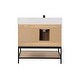 preview thumbnail 77 of 143, Altair Wildy Bathroom Vanity with White Composite Stone Top without Mirror