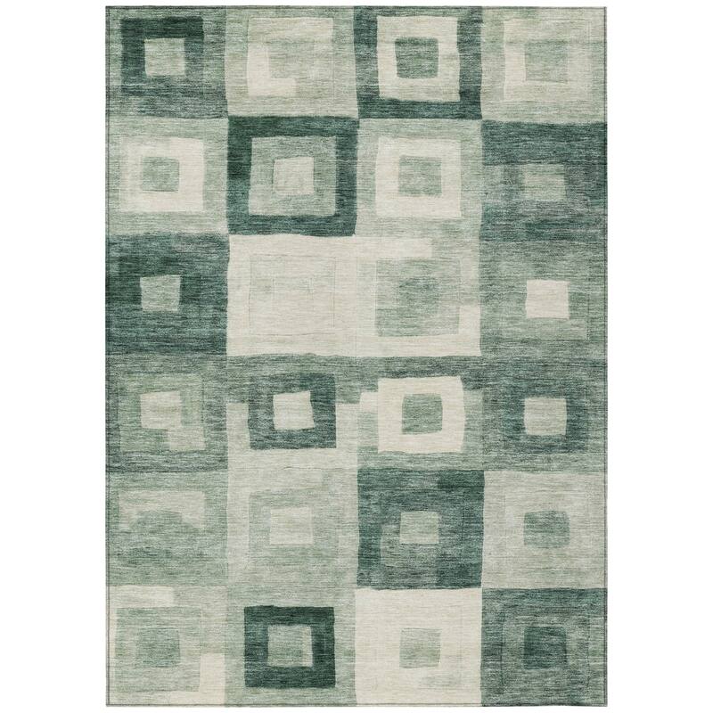 HomeRoots Geometric Transitional Rectangle Outdoor Rug