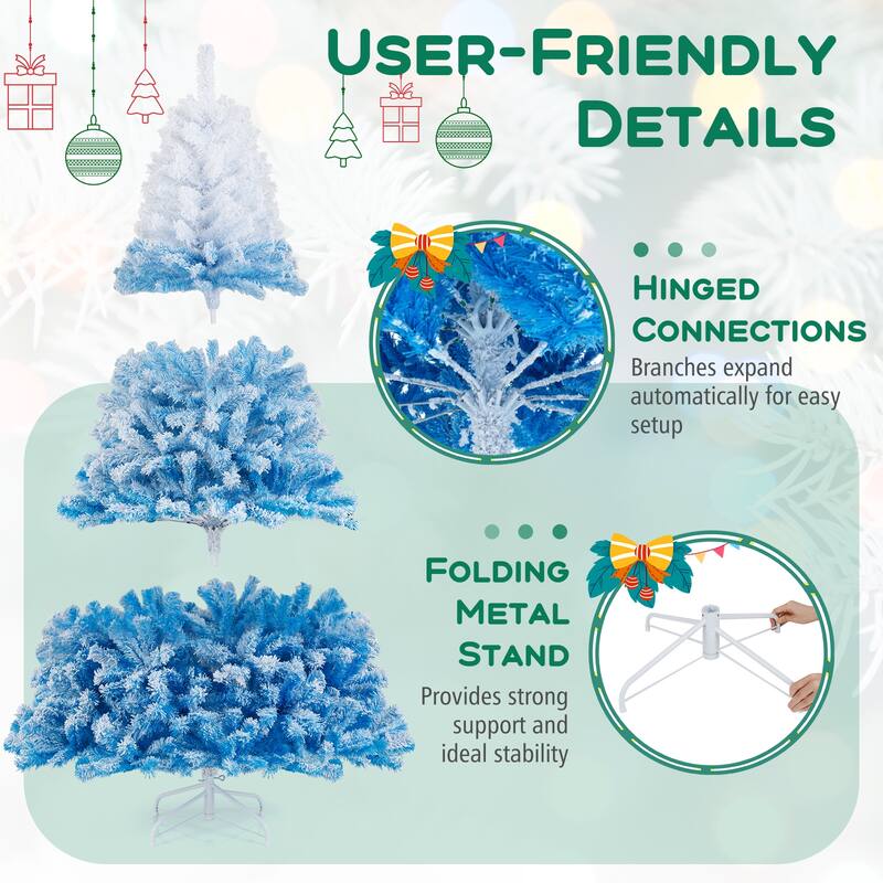 Costway 5/6/7/8 FT Artificial Christmas Tree with 456/820/1264/1774 - See Details