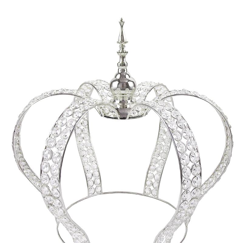Crystal Bead Crown Decor Centerpiece Accent Piece Tabletop