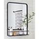 preview thumbnail 5 of 4, Ebba Black Accent Mirror Vertical