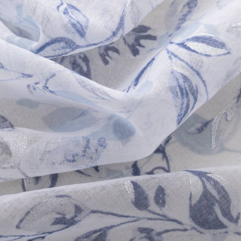 Taylor Leaves Metallic Window Curtain 84" or 95"
