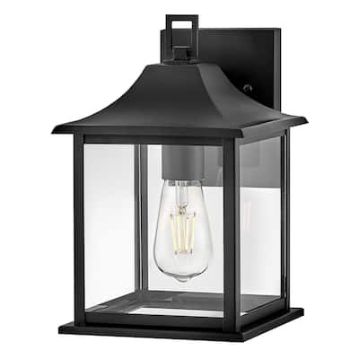 Lark 81590 Nolan 12" Tall Outdoor Wall Sconce with Clear Glass Shade
