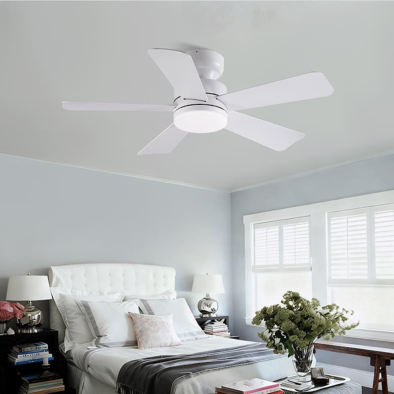 41 and 46 Inches Ceiling Fan with Light RGB Light OPtional for Living Room Bedroom Bathroom