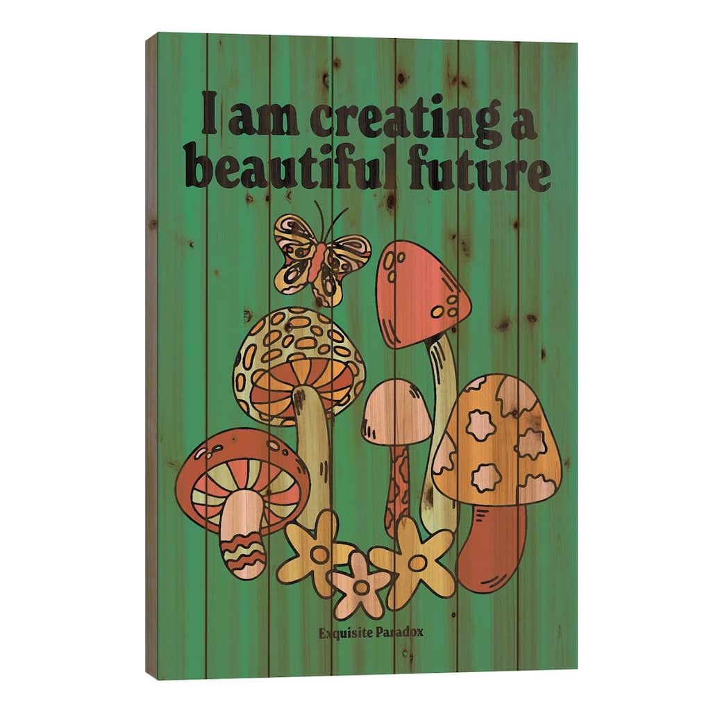 Beautiful Future Print On Wood by Exquisite Paradox - Multi-Color