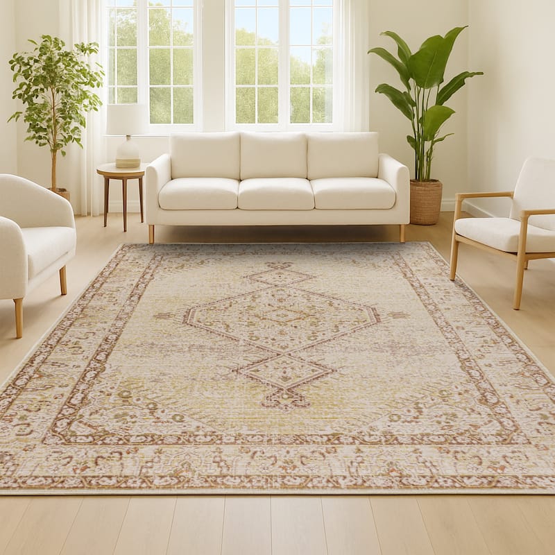 JONATHAN Y Petras Modern Tribal Medallion Area Rug