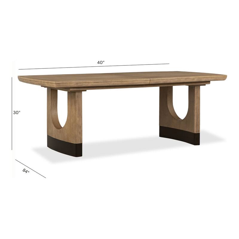 Magnussen Home Tristan Swiss Coffee Extendable Trestle Dining Table - 40''W x 84''D x 30''H