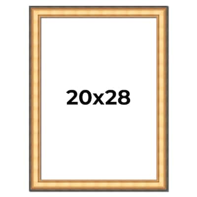 20x28 Frame Gold Plein Aire Solid Wood Picture Frame Width 2 Inches |