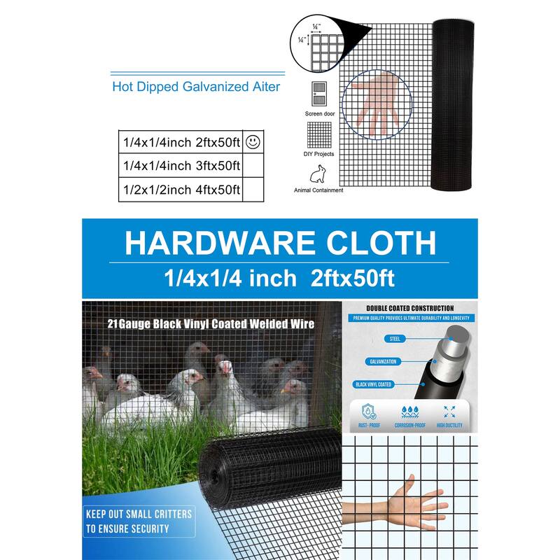 Heavy-Duty Black Welded Wire Mesh for Garden Protection