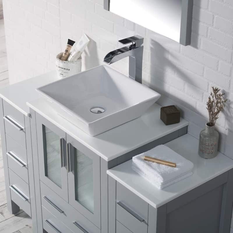 Blossom Sydney 48" Bathroom Vanity with Double Side Cabinets & Mirrors