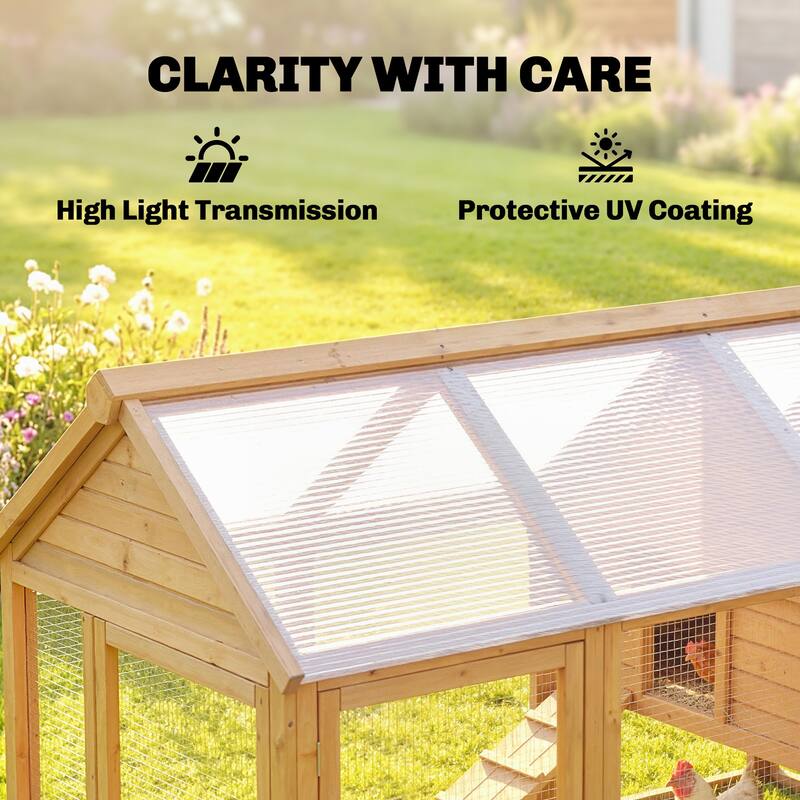 Outsunny 10 Pack Polycarbonate Greenhouse Panels, 47.2" x 23.6" x 0.2" Twin-Wall Polycarbonate Panels