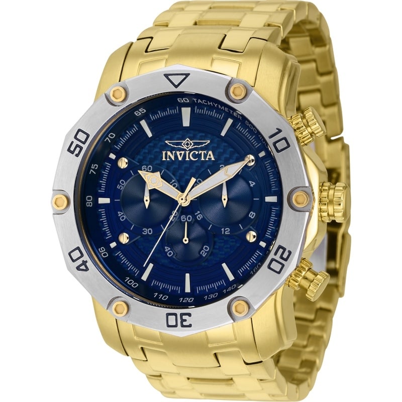 Invicta Men's 38444 Pro Diver Quartz Chronograph Blue Dial Watch