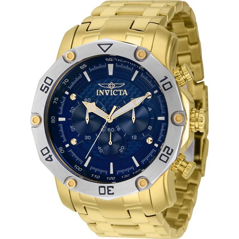 Invicta Men's 38444 Pro Diver Quartz Chronograph Blue Dial Watch