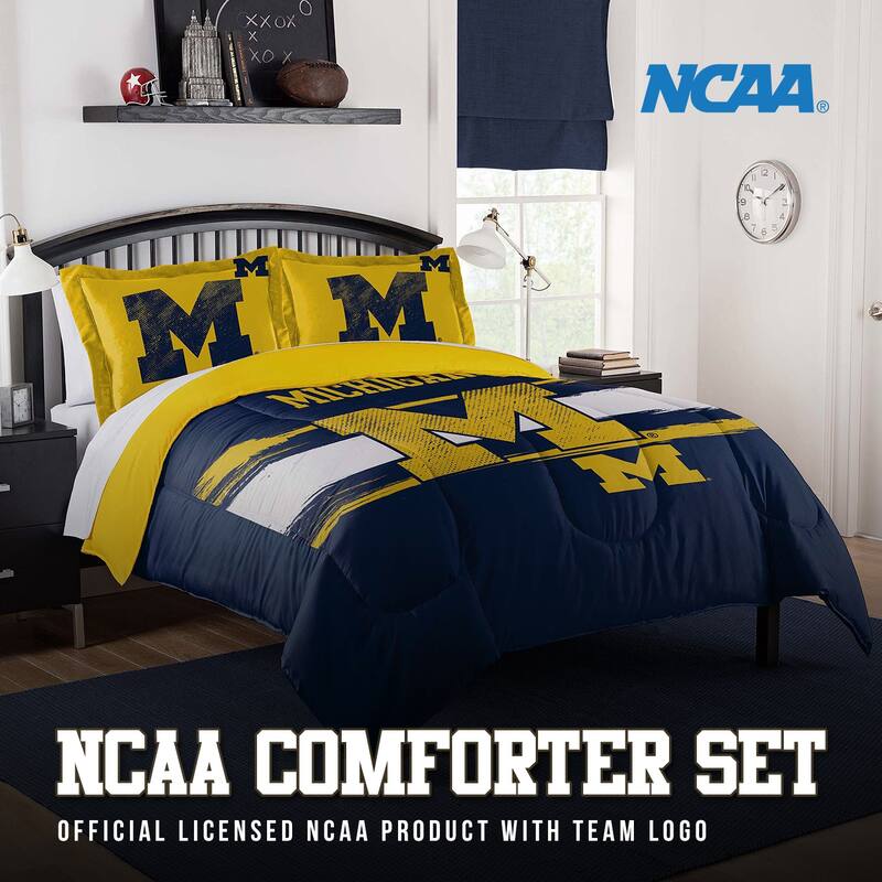 NCAA Michigan Wolverines Officially Licenced Comforter & Sham set
