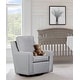 preview thumbnail 11 of 17, The 1st Chair Miley Swivel Glider - Made In USA Gray Skies