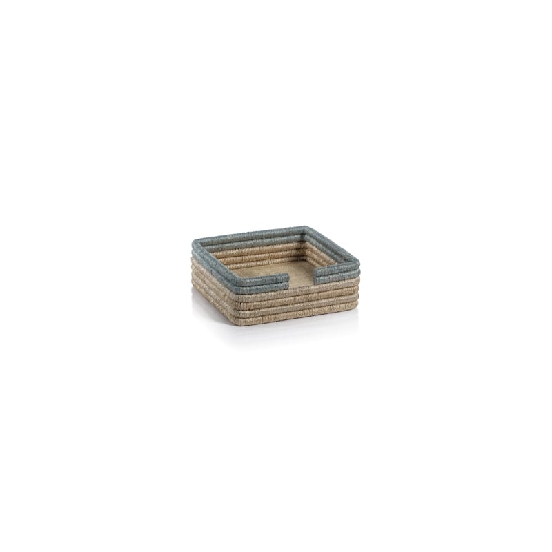 Laloma Coiled Rattan & Abaca Napkin Holder - Lunch- 7.5" x 2.5"