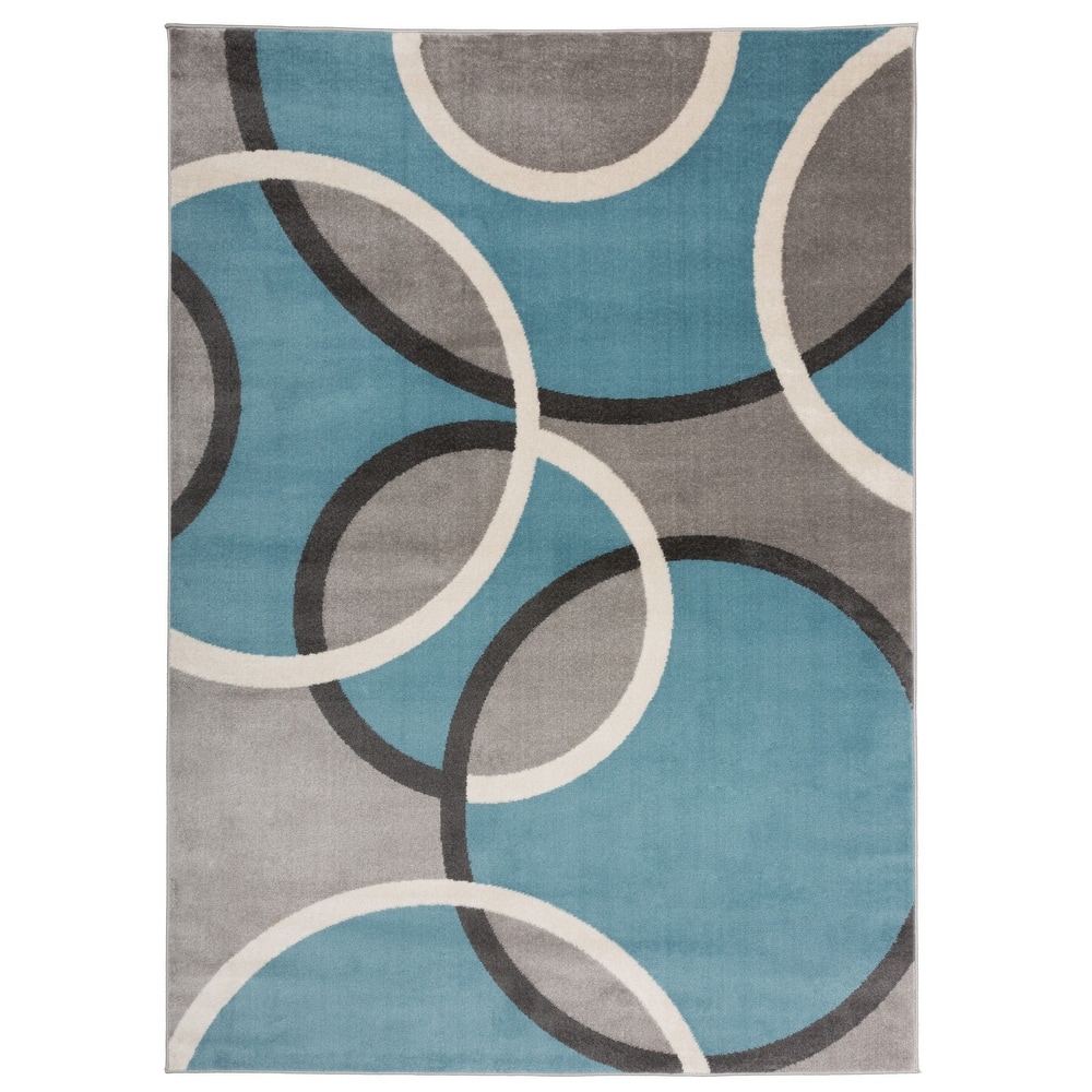 World Rug Gallery Modern Abstract Circles Area Rug