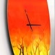 preview thumbnail 3 of 8, Designart 'Tree and Red Sky Spring Season' Oversized Landscapes Wall CLock