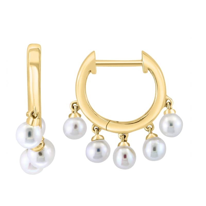 EFFY 14K Yellow Gold and Freshwater Pearl Earrings