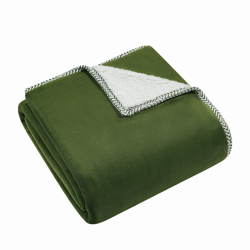 Brooklyn Loom Super Soft Braided 50x70 Throw - Green
