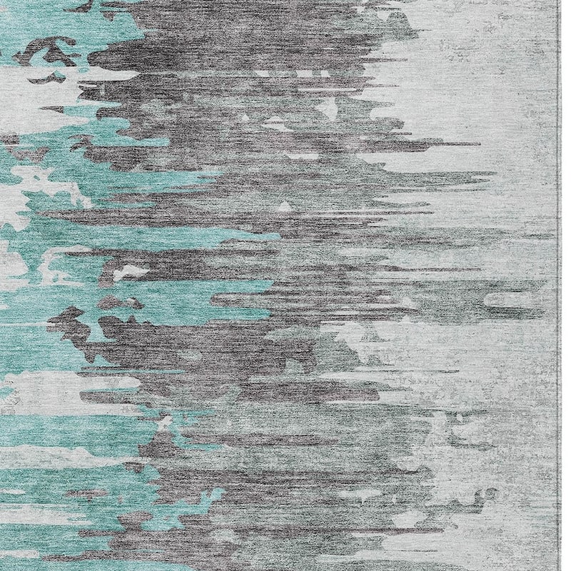 HomeRoots Abstract Transitional Rectangle Outdoor Rug