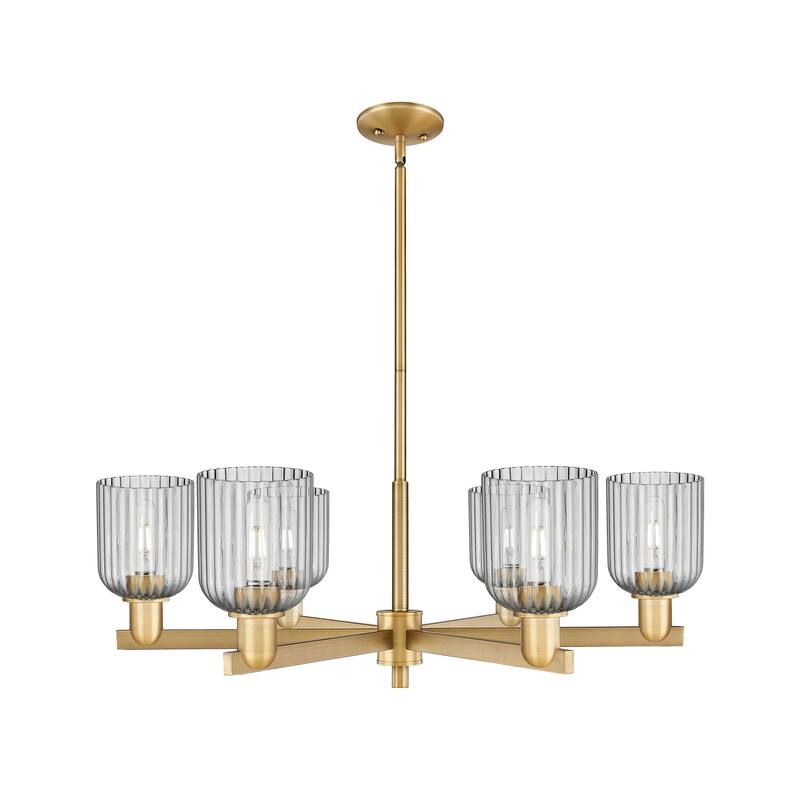 Innovations LightingDowntown Urban - Bridal Veil - 6 Light 35" Stem Hung Chandelier
