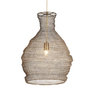 Uttermost Murmur Woven Brass 1 Light Pendant - N/A
