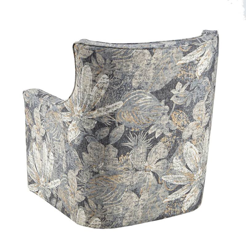 Roomfitters 360 Degree Swivel Glider Chair, Tufted Back Accent Armchair, Upholstered Seating with Removable Cushion, Multicolor