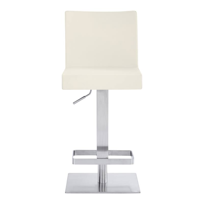 Strick & Bolton Callcott Contemporary Faux Leather and Metal Swivel Bar Stool