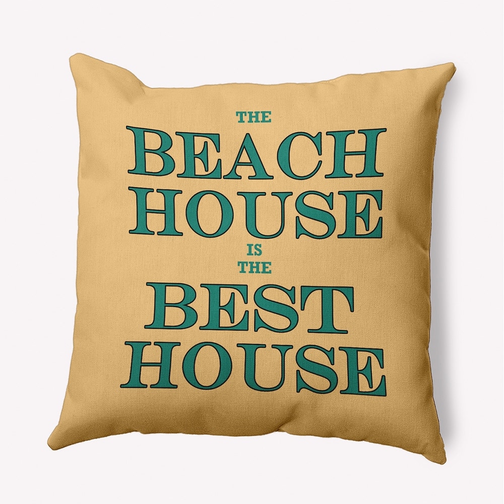 Beach House Best House Polyester Indoor/Outdoor Pillow