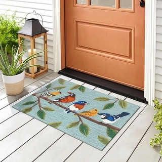 Liora Manne Frontporch Birds On A Branch Indoor/Outdoor Area Rug - Bed ...