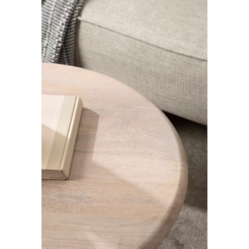 Kate and Laurel Pallson Round Wood Coffee Table