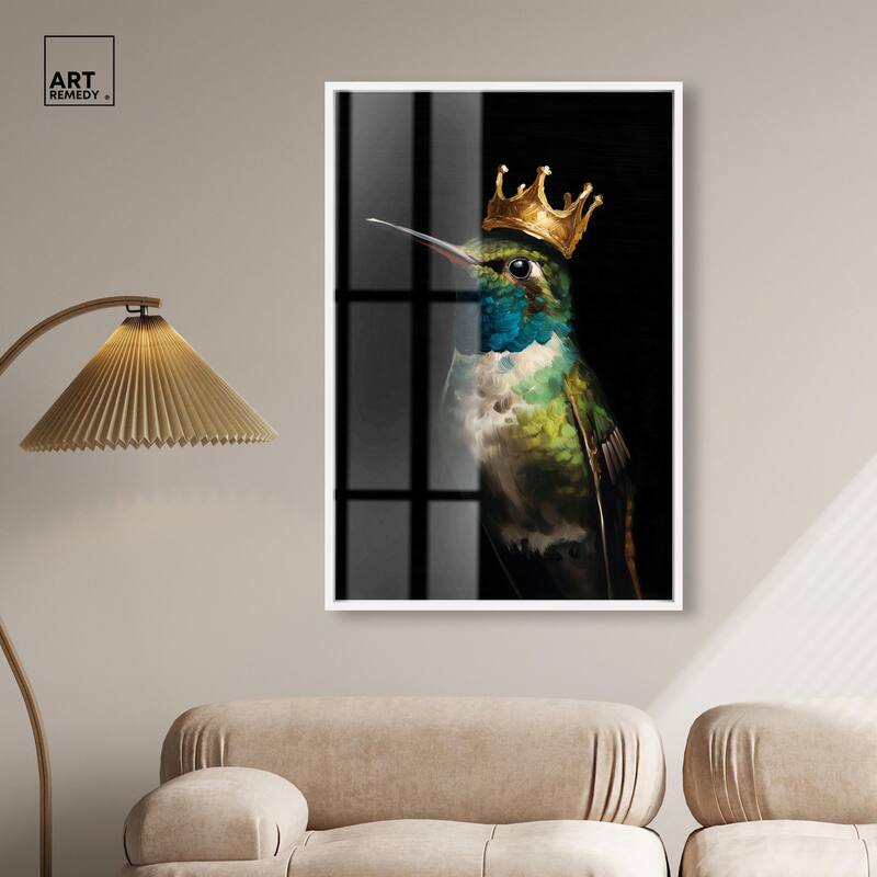 Crowned Azure Bird I Shadowbox by Art Remedy