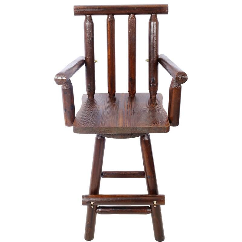 Rustic Bar Stool - Fir Wood Construction