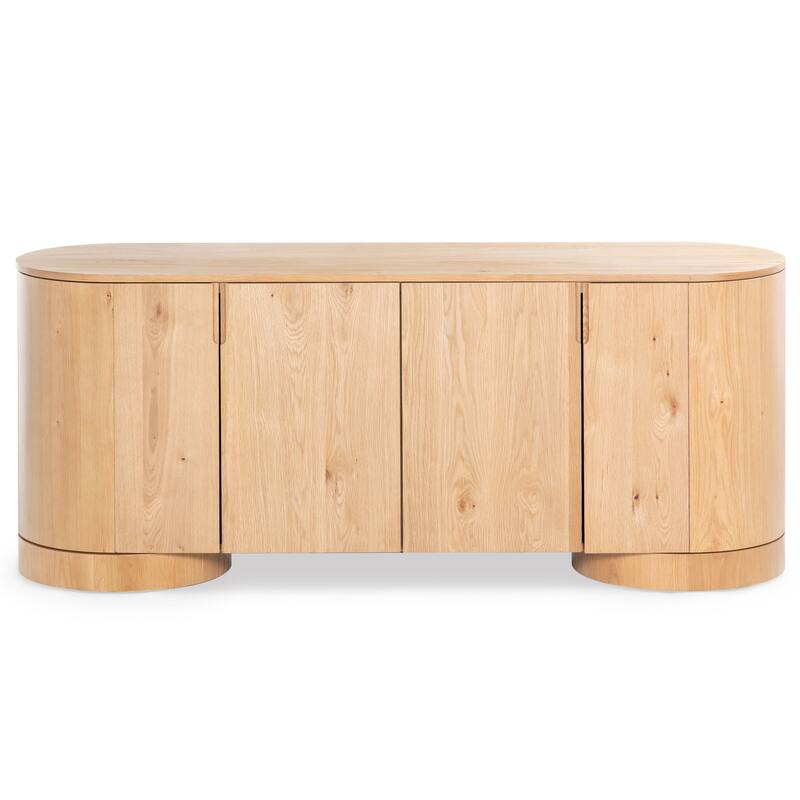 SAFAVIEH Couture Jesbelina Oval 4 Door Wood Sideboard - 71"W x 20"D x 30"H