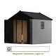 preview thumbnail 67 of 117, Patiowell 8' x 6' / 8' x 8' / 8' x 10 '/ 8' x 12' Plastic Outdoor Shed With Floor for Patio Furniture, Tools (Kick-It Shed)  8' x 8' With Light - Off-White