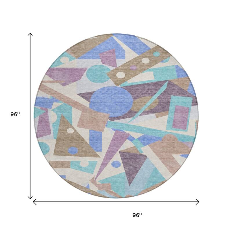HomeRoots Geometric Modern Rectangle Outdoor Rug