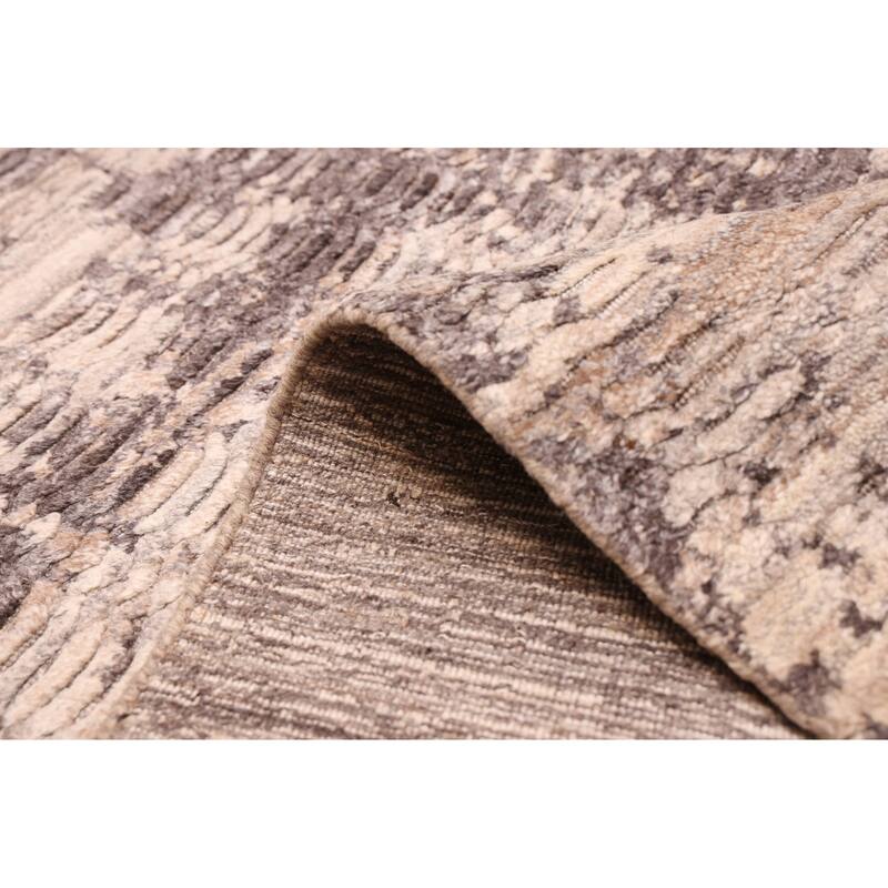 ECARPETGALLERY Hand Loomed Elysian Grey Wool Rug - 8'1 x 9'11