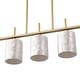 preview thumbnail 9 of 9, 35.4" Modern Coastal 5-Light Capiz Shell Linear Kitchen Island Pendant - Gold/Ivory