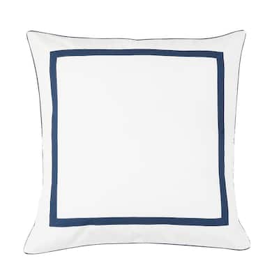 Embroidered Percale Crisp Cotton Hotel Piping Duvet Set and Sham