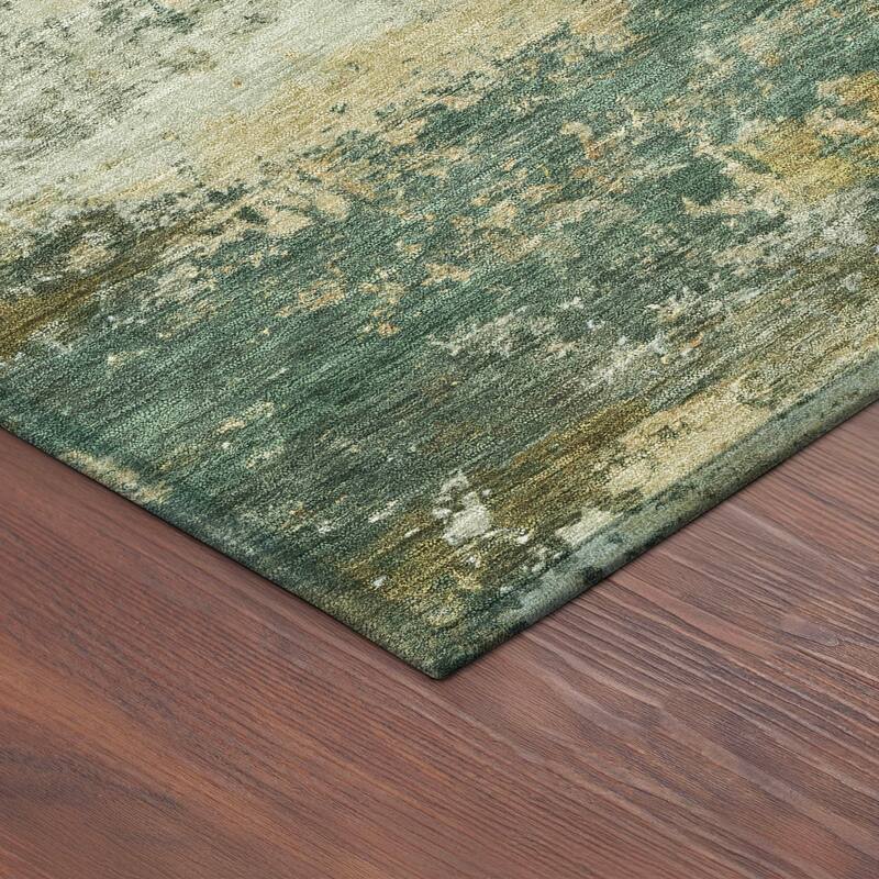 Machine Washable Indoor/ Outdoor Modern Blend Chantille Rug