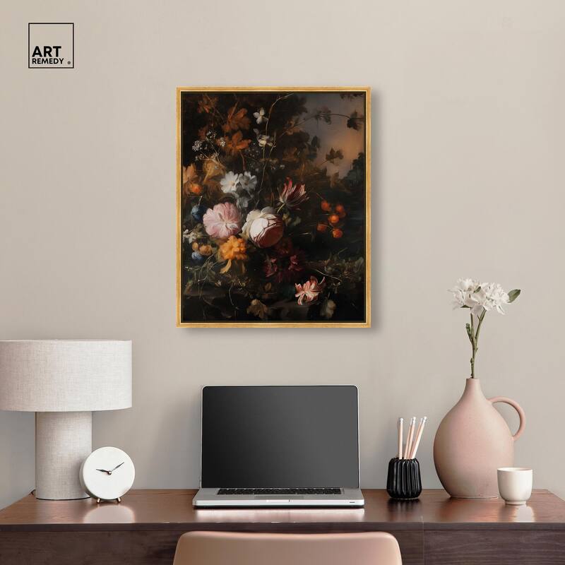 Shadowed Petal Secrets I Canvas by Art Remedy