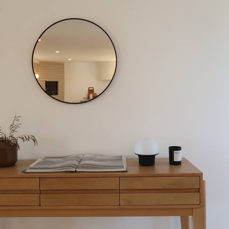 Portobello 6.6 in Matte Black Modern Portable Indoor/Outdoor Integrated LED Bedside Table Lamp with Built-In Dimmer