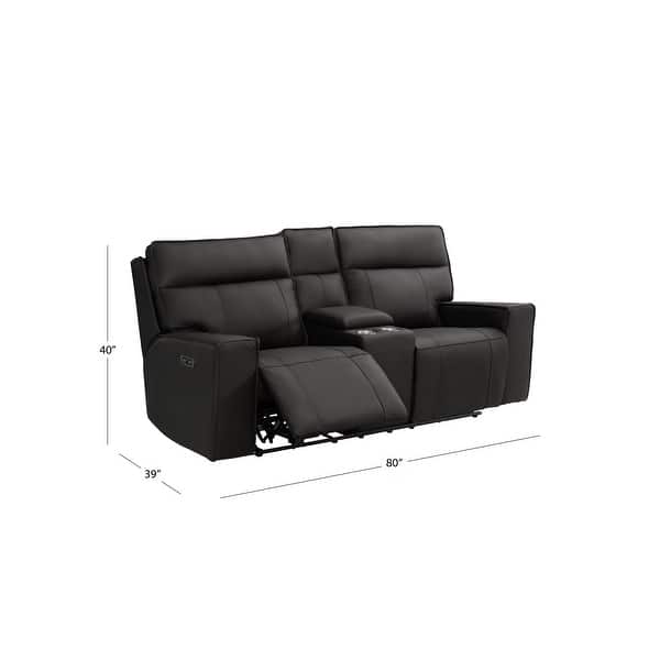 Abbyson Layton Top Grain Leather Dual Power Reclining Loveseat On Sale Bed Bath & Beyond