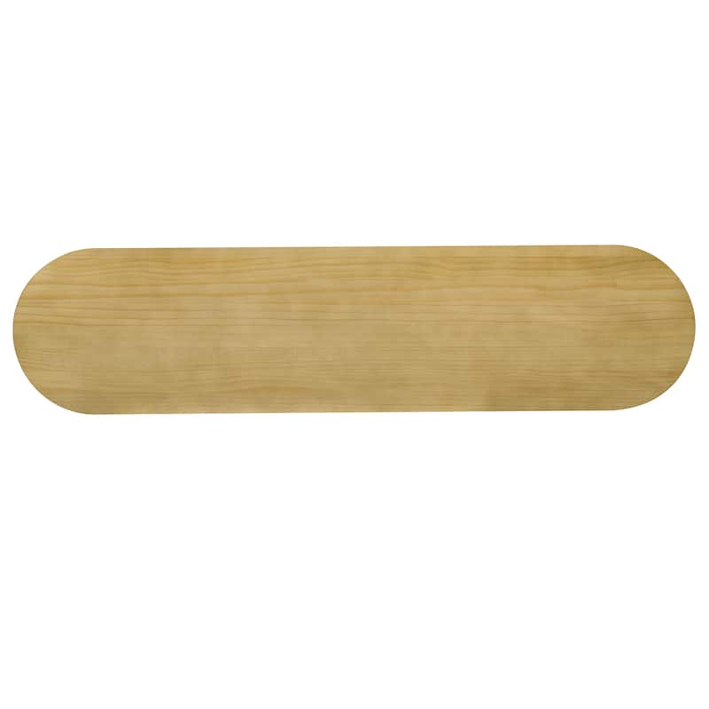 58.2" Entryway Table with Large Top and 2 Drawers, Console Table with Arched Legs, Pine Veneer Sofa Table