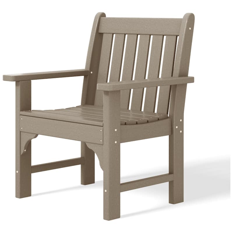 Polytrends Laguna Outdoor Patio Garden Arm Chair Set with Side Table