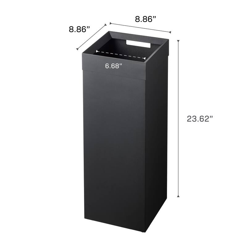 Yamazaki Home Trash Can, Steel, 7.25 gallons, 27 liters