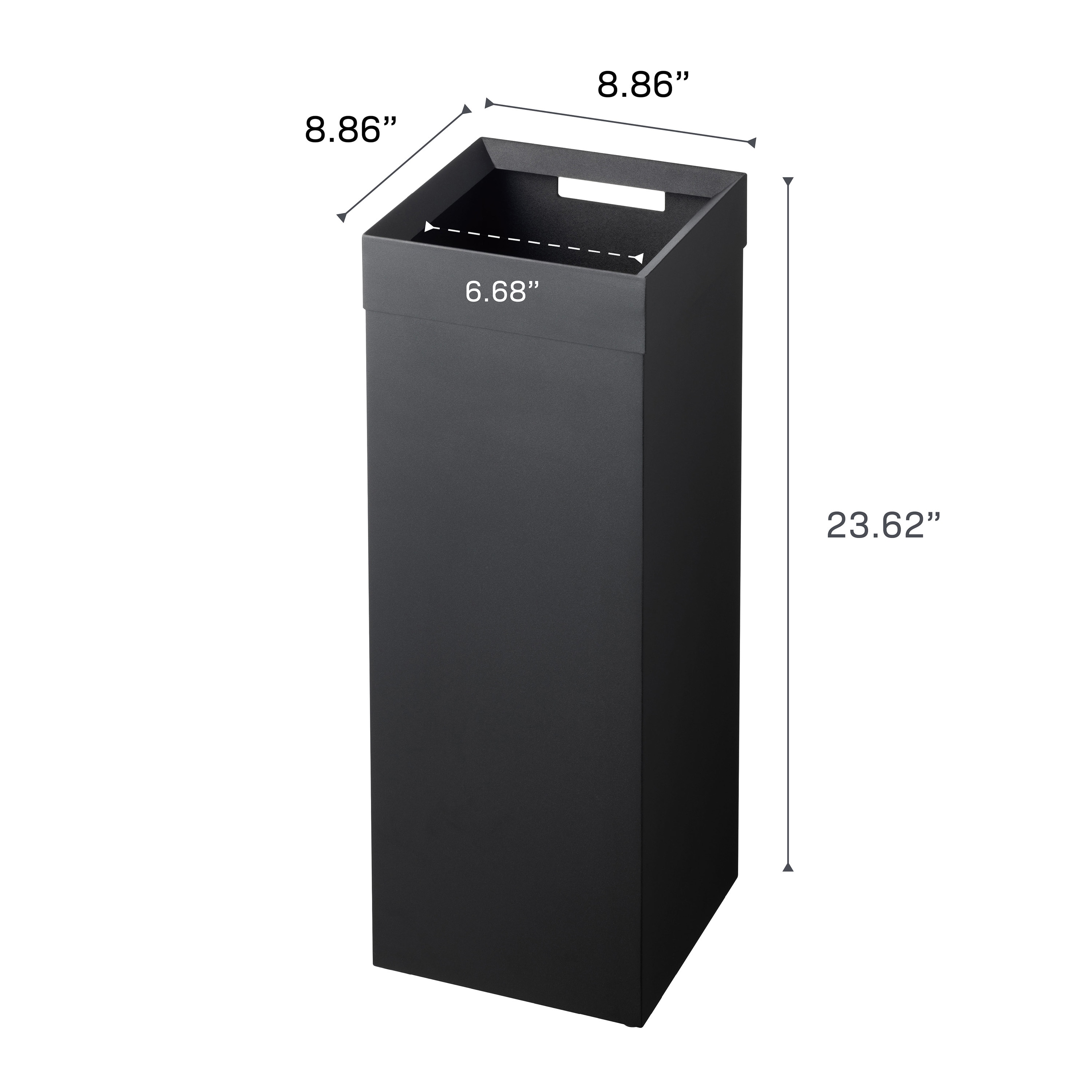 Yamazaki Home Trash Can, Steel, 7.25 gallons, 27 liters