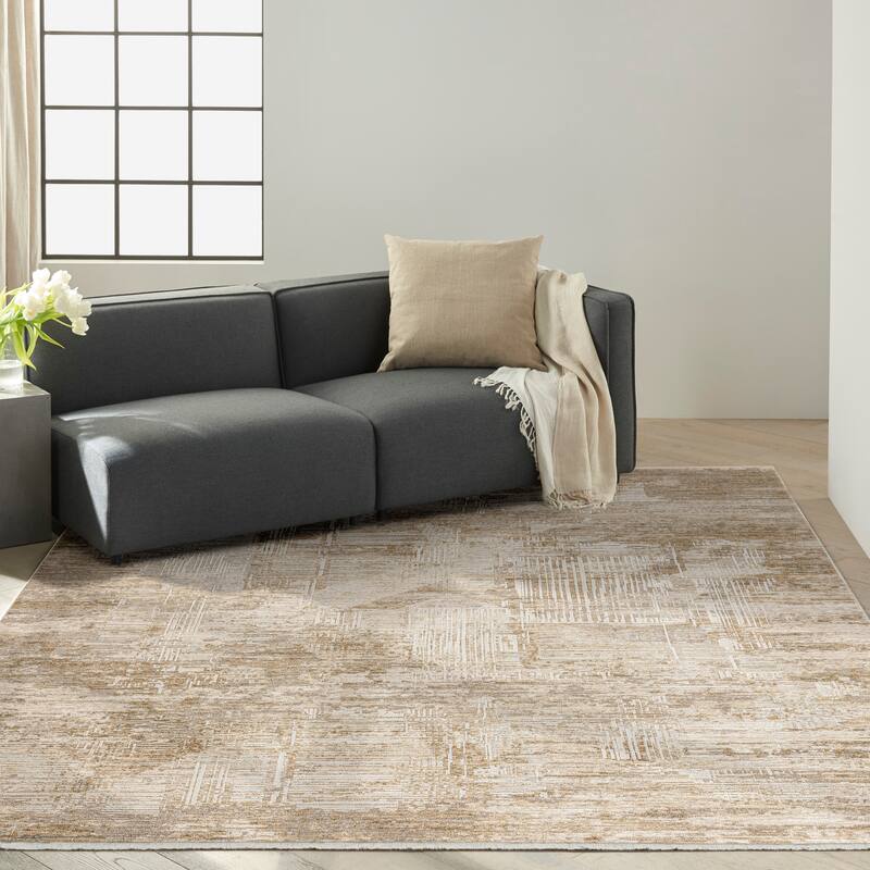 Calvin Klein CK078 Summit Mocha Ivory Multi-toned Indoor Rug