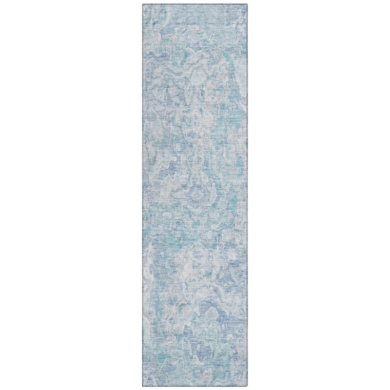 Machine Washable Indoor/ Outdoor Chantille Abstract Modern Rug